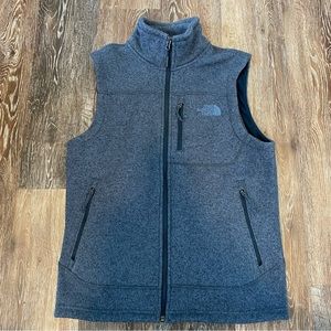 The North Face Heather Blue Fleece Vest Men’s Small